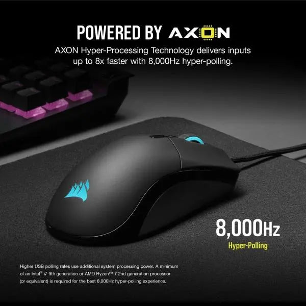 Corsair Sabre RGB Pro Wired FPS MOBA Ergonomic Gaming Mouse Black - New Corsair