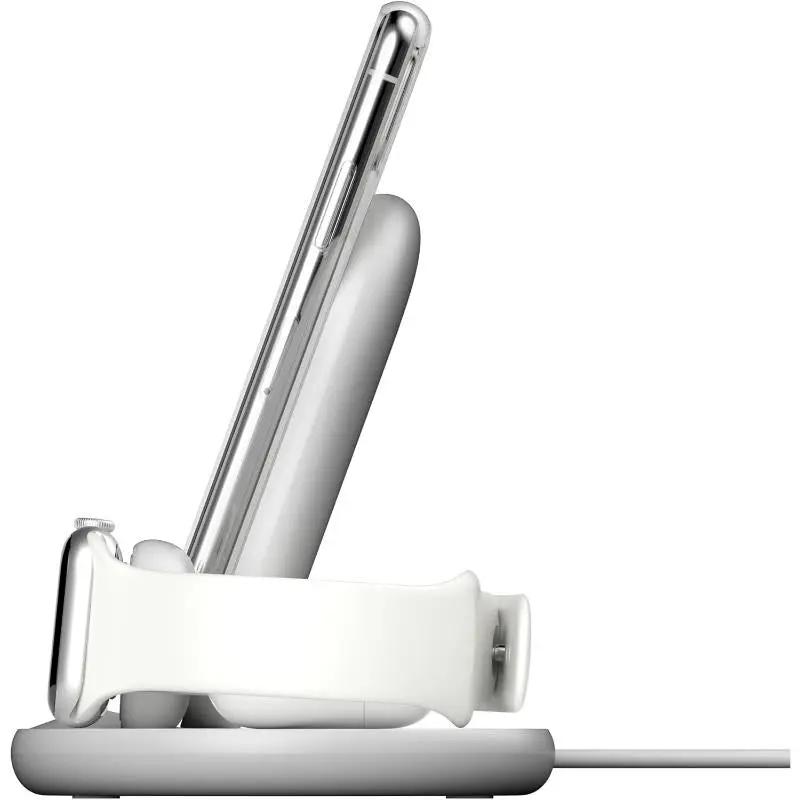 Belkin 3-In-1 Wireless Charging Dock 7.5W For iPhone Apple Watch Airpods - White - New Belkin