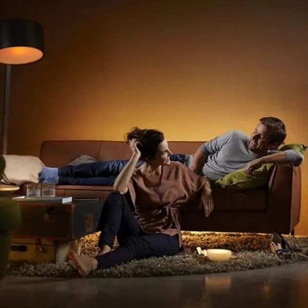 Philips Hue White & Colour Ambiance Starter Kit B22 x2 Bulbs Dimmer Switch And Bridge Philips