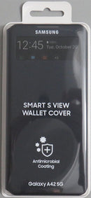 Samsung A42 5G Smart S View Wallet Cover Black (New) - The Outlet Shop