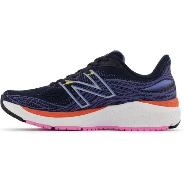 New Balance Fresh Foam X 860v12 Womens Running Trainers UK 4.5 Eclipse Night Sky / Vibrant Orange - New New Balance