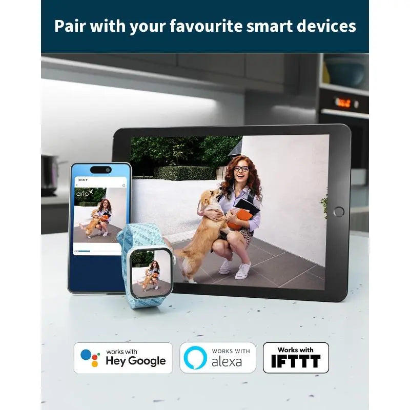 Arlo Pro 3 Floodlight 2K HDR Outdoor Security Camera with Color Night Vision Alarm - New Arlo