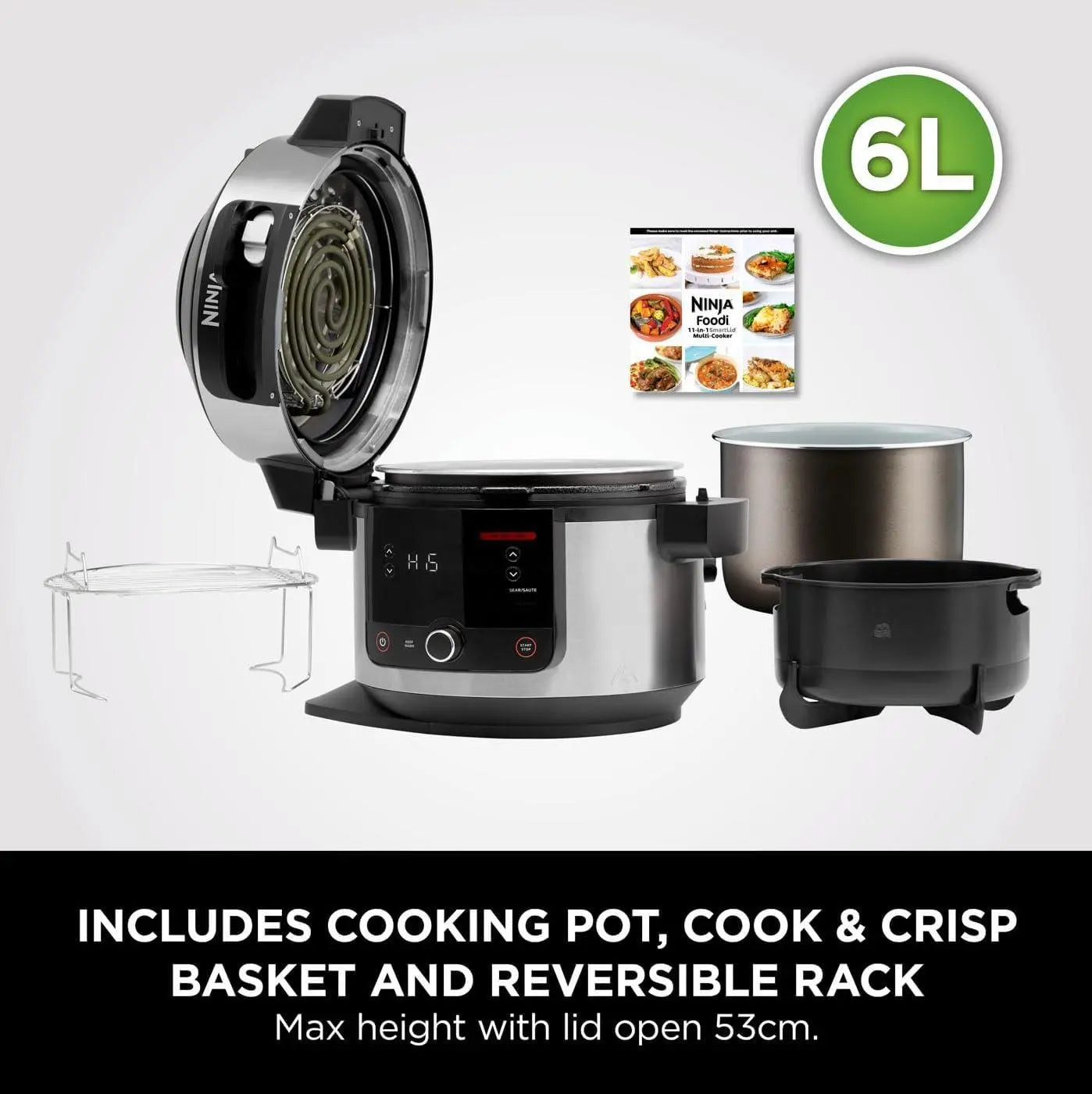 Ninja Foodi 11-in-1 SmartLid Multi-Cooker 6L OL550UK Ninja