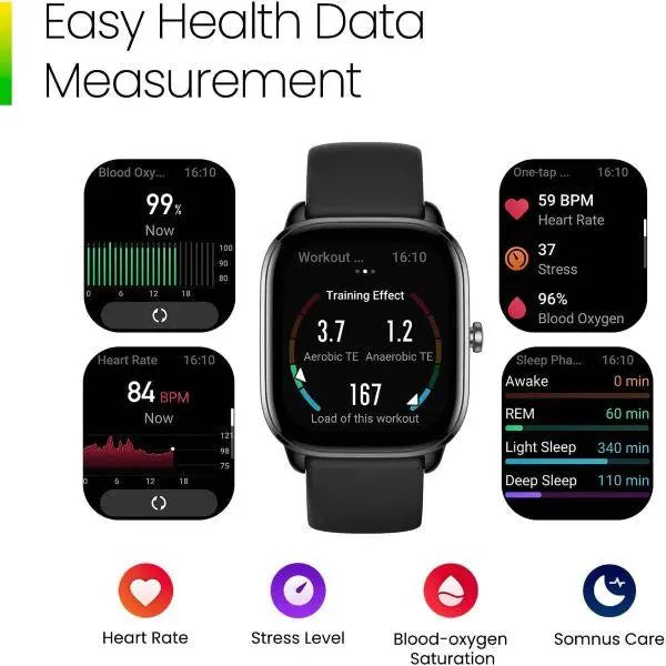 Amazfit GTS 4 Mini Smart Watch Fitness Tracker - White - New Amazfit