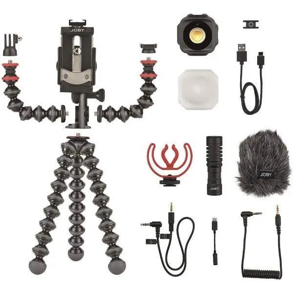 Joby GorillaPod Mobile Vlogging Smartphone Kit Microphone Light & Tripod Joby