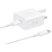 Samsung 25W PD Adapter And USB-C To USB-C Cable - White Samsung