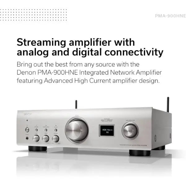 Denon PMA-900HNE Integrated Network HiFi Amplifier, Power Amplifier With Phono Equalizer Denon