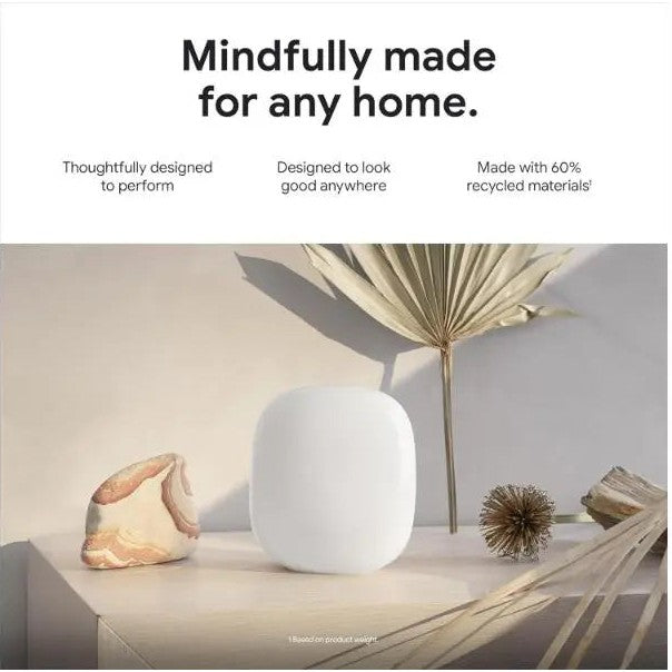 Google Nest WiFi Pro 3 Pack Tri Band Wifi 6E Routers - Snow Google