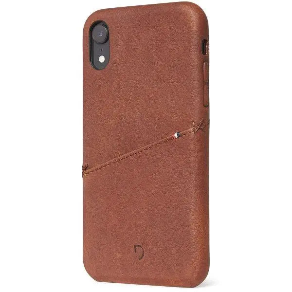 Decoded Apple iPhone XR Leather Card Back Case - Oak Brown Decoded