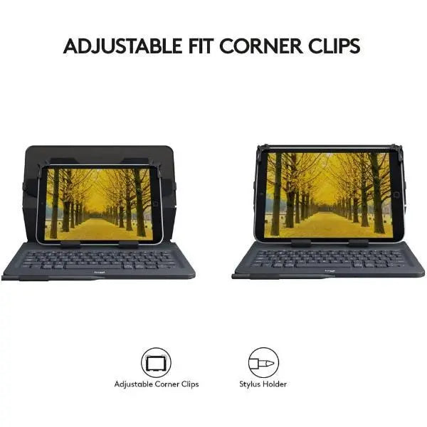 Logitech 10" Universal Folio iPad Tablet Case with Bluetooth Keyboard Cover - Refurbished Logitech