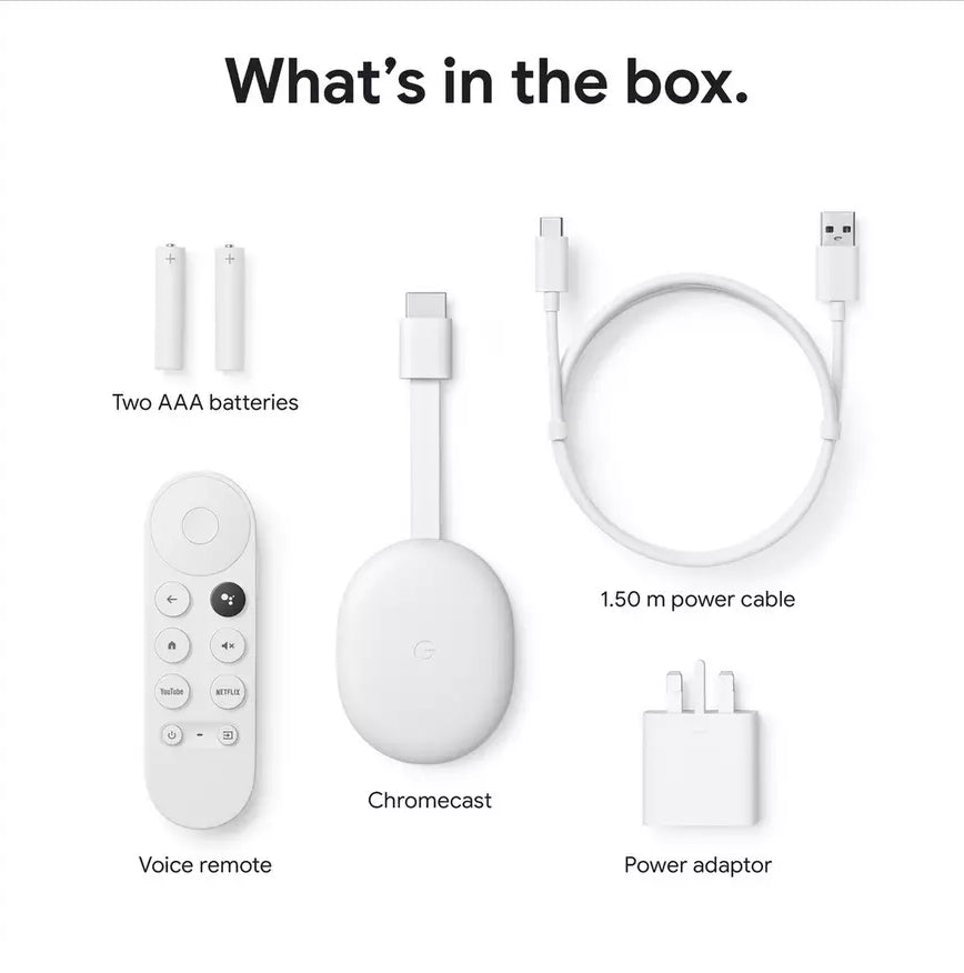 Google Chromecast with Google TV & Voice Remote HD Google