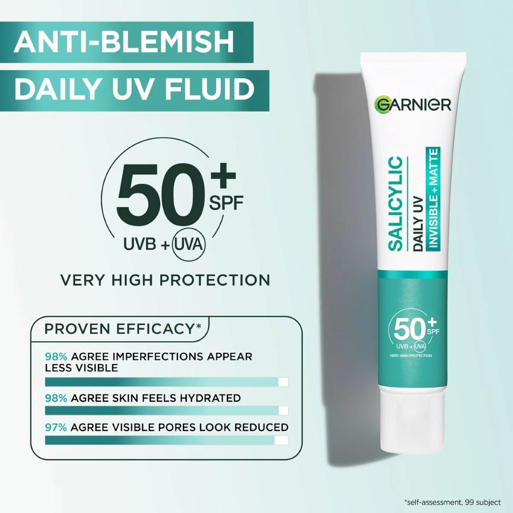 Garnier Pure Active Salicylic Anti-Imperfection Daily UV Fluid, SPF 50+ Very High Protection 40ml