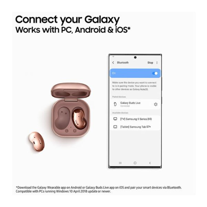Samsung Galaxy Buds Live Wireless Bluetooth Earbuds Noise Cancelling - New Samsung