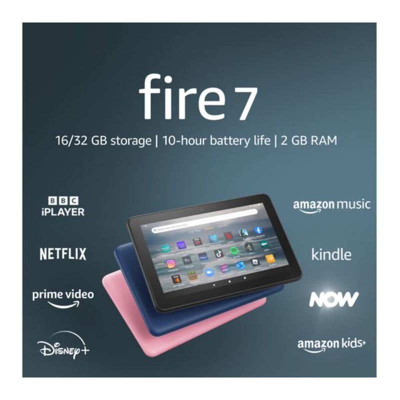 Amazon Fire 7 Tablet 7″ (2022) – 16GB, With Ads, Fast & Portable – Black The Outlet Shop