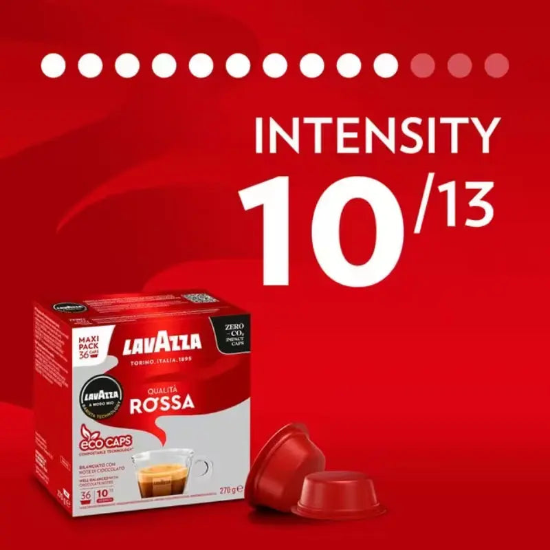 Lavazza A Modo Mio Qualità Rossa Coffee Capsules 36 Arabica & Robusta Pods - New Lavazza