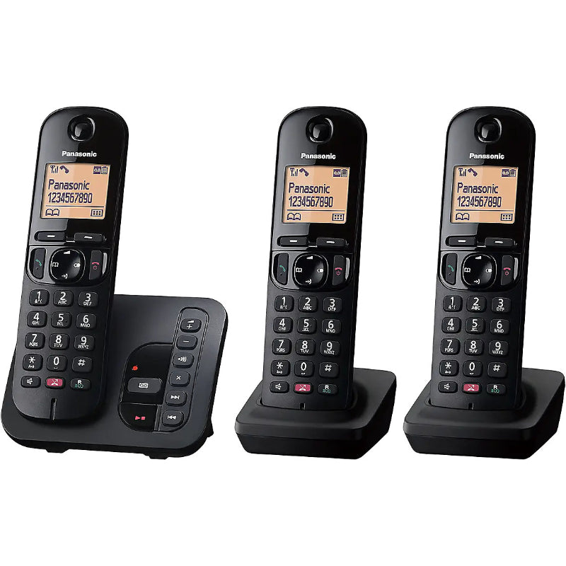 Panasonic KX-TGC263E Digital Cordless Phone Triple / Trio With Answering Machine - New Panasonic