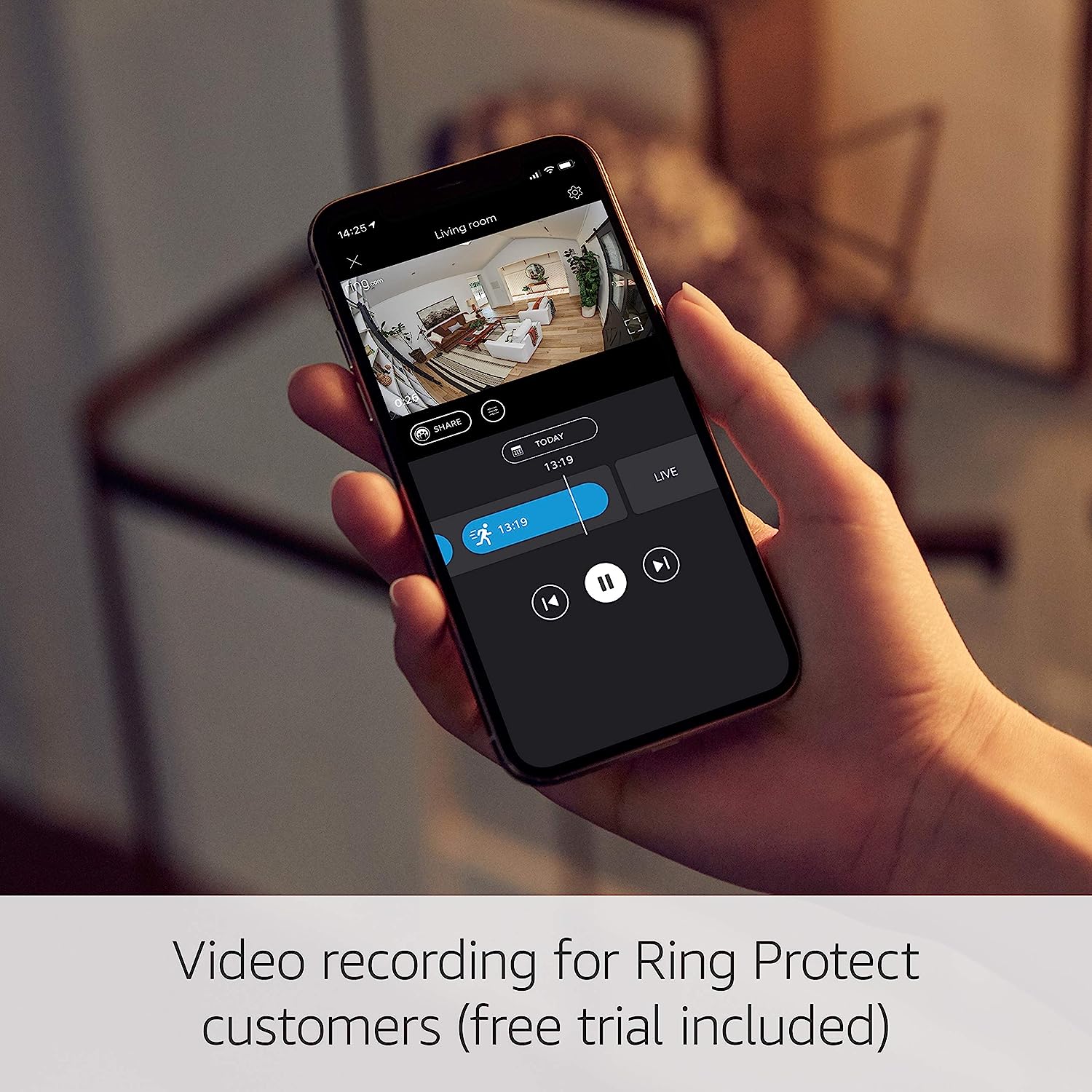 Ring Outdoor HD Security Camera - Stick Up Wireless Battery Powered - Black Ring