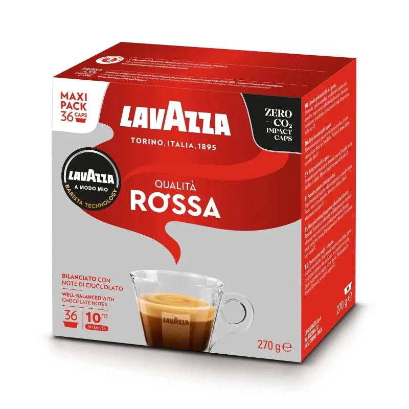 Lavazza A Modo Mio Qualità Rossa Coffee Capsules 36 Arabica & Robusta Pods - New Lavazza