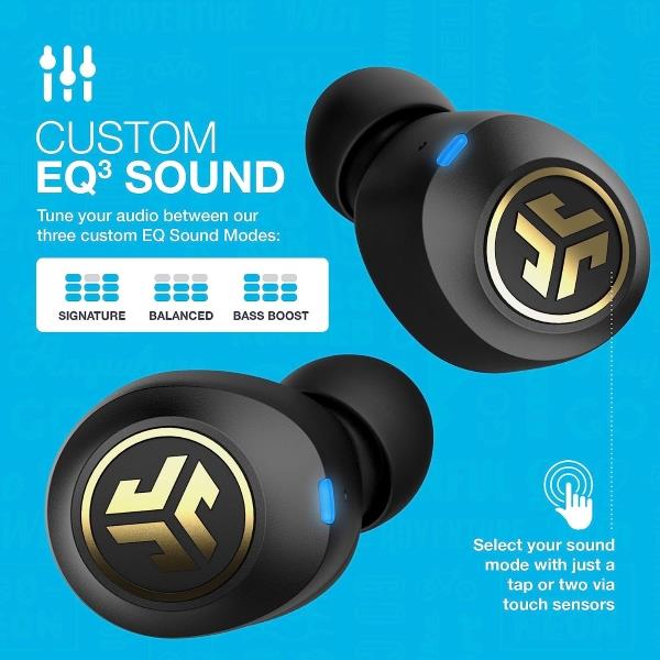 New JLab JBuds Air Icon Wireless Earbuds Black Gold The Outlet Shop