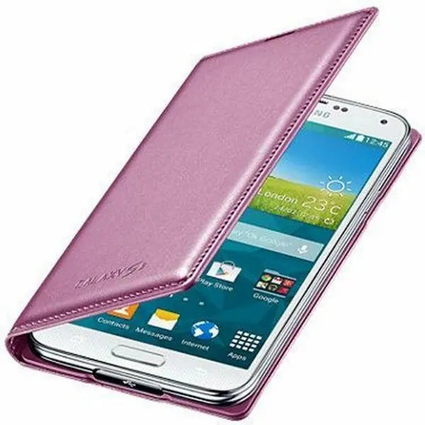 Galaxy S5 Flip Wallet Case Metallic